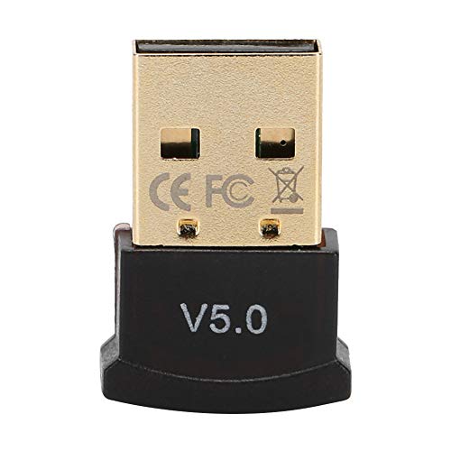Bluetooth 5.0 Empfänger, Tragbarer und leichter Drahtloser Audio Emitter und Receiver, Drahtloser USB Stereo Audio Adapter Dual Mode Emitter Akzeptor für TV PC (schwarz) von Dilwe
