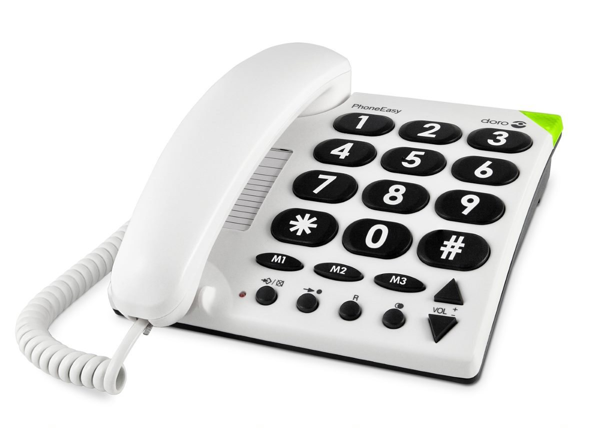Doro PhoneEasy 311c weiß Seniorentelefon (Regelbare Klingellautstärke, Hörgerätekompatibel) von Doro
