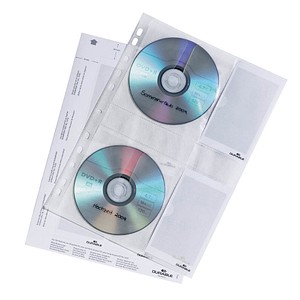 DURABLE 4er CD-/DVD-Hüllen A4 transparent, 5 St. von Durable