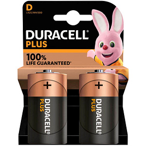 2 DURACELL Batterien PLUS Mono D 1,5 V von Duracell