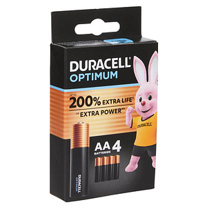 4 DURACELL Batterien Optimum Mignon AA 1,5 V von Duracell