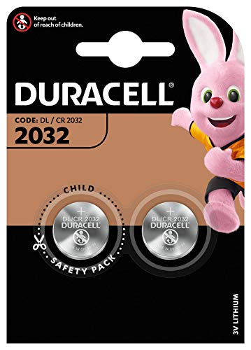 Duracell Specialty 2032 Lithium-Knopfzelle 3 V, 2er-Packung (CR2032 /DL2032 entwickelt für die Verwendung in Schlüsselanhängern, Waagen, Wearables und medizinischen Geräten. von Duracell