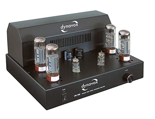 Dynavox Röhrenvollverstärker VR-70E II schwarz, HiFi-Verstärker für warmen Röhren-Sound, Vintage-Design mit abnehmbaren Schutzgitter von Dynavox