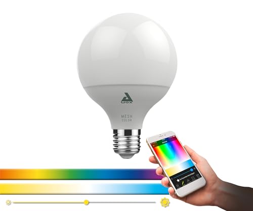 EGLO connect LED E27 Lampe, Smart Home Glühbirne, LED Globe, 13 Watt, 1300 Lumen, E27 LED dimmbar, Farbtemperatur und RGB Farben einstellbar, LED Leuchtmittel G95, Ø 9,5 cm von EGLO