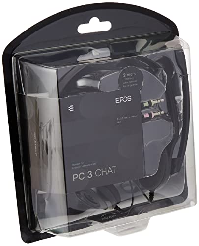 Sennheiser PC 3 Chat Headset – Plug- & Play-Lösung, Noise Cancelling-Mikrofon, schwarz von EPOS