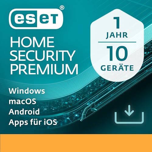 ESET HOME Security Premium 2024 | 10 Geräte | 1 Jahr | inklusive Passwort Manager, Datenverschlüsselung, Browserschutz & Privatsphäre | Windows, MacOs, Android oder iOS | Aktivierungscode per E-Mail von ESET