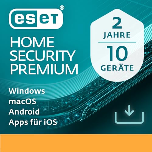 ESET HOME Security Premium 2024 | 10 Geräte | 2 Jahre | inklusive Passwort Manager, Datenverschlüsselung, Browserschutz & Privatsphäre | Windows, MacOs, Android oder iOS | Aktivierungscode per E-Mail von ESET