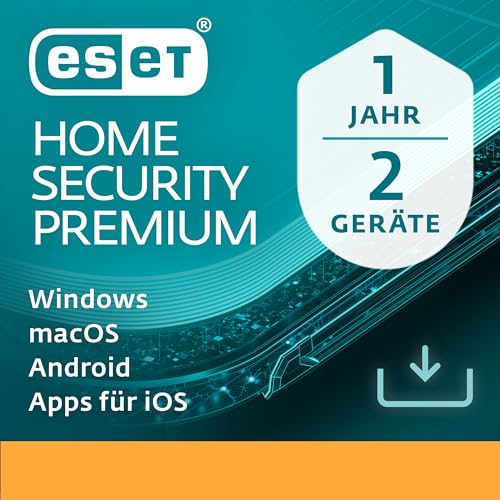 ESET HOME Security Premium 2024 | 2 Geräte | 1 Jahr | inklusive Passwort Manager, Datenverschlüsselung, Browserschutz & Privatsphäre | Windows, MacOs, Android oder iOS | Aktivierungscode per E-Mail von ESET