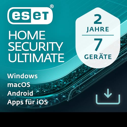 ESET HOME Security Ultimate 2024 | 7 Geräte | 2 Jahre | inklusive Firewall, VPN, Passwort-Manager und Datenverschlüsselung | Windows, macOS, Android und iOS Apps | Aktivierungscode per E-Mail von ESET