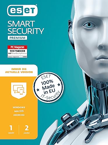 ESET Smart Security Premium 2023 | 1 Gerät | 2 Jahre | Windows (11 und 10), MacOS und Android | Aktivierungscode per Email von ESET