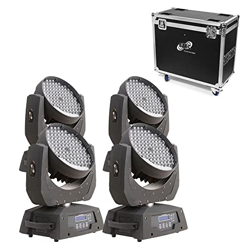 ETEC LED Moving Head ML108 Washlight MK2 Set mit Flightcase und Selflock Haken Washer 108x3 Watt DJ Effekt von ETEC Professional Show Equipment