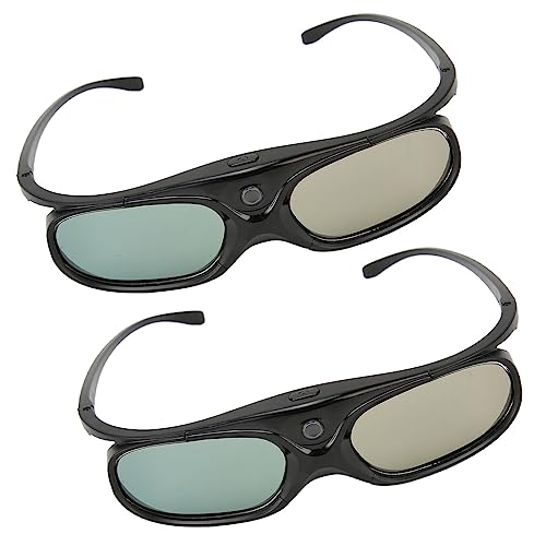 Elprico Wiederaufladbare DLP Link 3D-Brille, 144 Hz Aktualisierung, Aktive Shutter-Brille, Links-/Rechts-Augenrotation, Kompatibel mit Vivitek, LTV 2500, LTV 3500, TV-Projektoren von Elprico