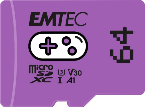 Emtec Gaming ECMSDM64GXCU3G MicroSD-Karte 64 GB Schreibgeschwindigkeit 95 MB/s Lesegeschwindigkeit 100 MB/s violett von Emtec