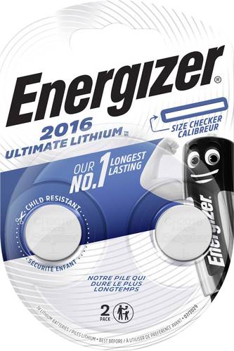 Energizer Knopfzelle CR 2016 3V 2 St. 100 mAh Lithium Ultimate 2016 von Energizer