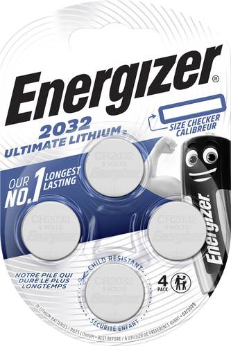 Energizer Knopfzelle CR 2032 3V 4 St. 235 mAh Lithium Ultimate 2032 von Energizer