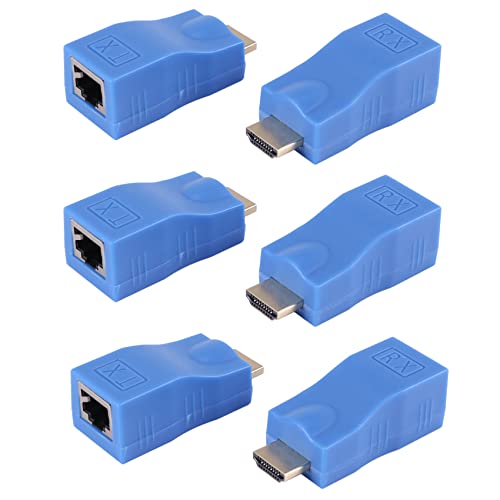 Epodmalx 3X -Extender auf RJ45 LAN-Netzwerkerweiterung Sender EmpfäNger Tx Rx Cat5E Cat6 Ethernet-Kabel V1.4 30M 4K HD TV 1080P von Epodmalx