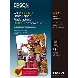 EPSON Fotopapier C13S400035 DIN A4 hochglänzend 183 g/qm 20 Blatt von Epson
