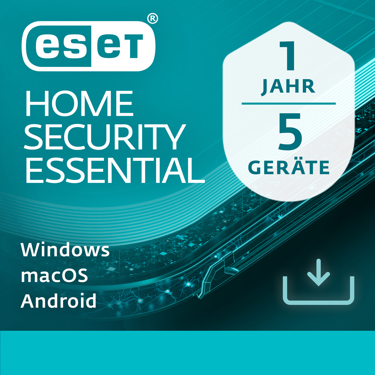 ESET HOME Security Essential [5 Geräte - 1 Jahr] von Eset
