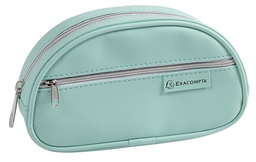 Exacompta - 52590E – 1 Federmäppchen oval Aquarel – hergestellt aus Polyurethan mit Soft-Touch-Oberfläche – Futter aus Polyester – Maße 20 x 5 x 12 cm – 4 Farben zufällig von Exacompta