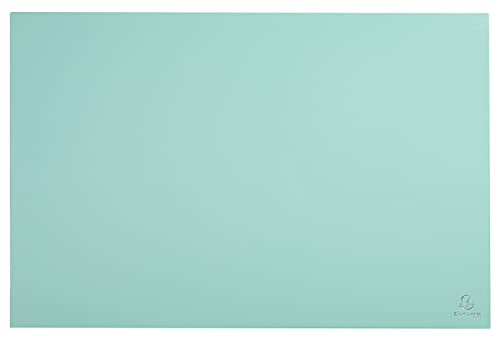 Exacompta 60163D Schreibunterlage Aquarel aus extra starkem Karton, perfekt für Büro und Homeoffice, Pastellfarbe Grün 58,5x38,5x0,5 cm Schreibtischunterlage kompatibel mit optische- und Lasermaus von Exacompta
