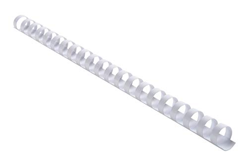 Exacompta - Ref 75500E – Binderücken – 16 mm dick, 21 Ringe, geeignet für A4-Dokumente, für ca. 90–100 Blatt, PVC-Material, weiß (100 Stück) von Exacompta