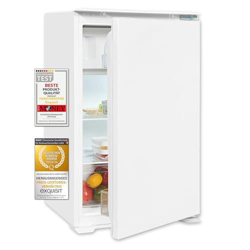 Exquisit Einbau Kühlschrank EKS5131-4-E-040E | Nutzinhalt: 118 L | Alarm-Funktion | 4-Sterne-Gefrieren | Einbaugerät von Exquisit