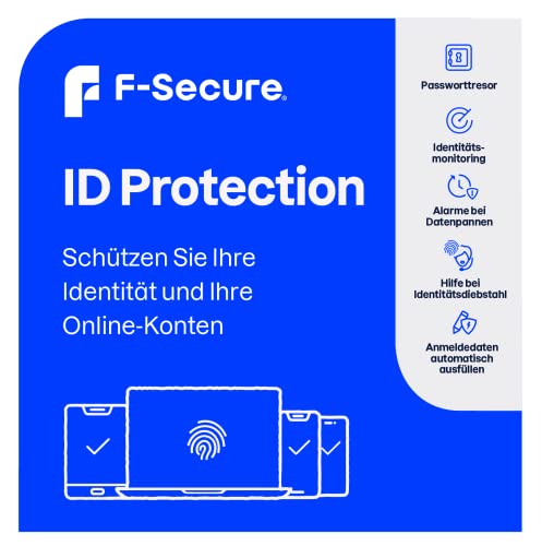 F-Secure ID Protection | 1 Jahr | 5 Geräte | PC/Mac/Mobile | Aktivierungscode per Email von F-Secure