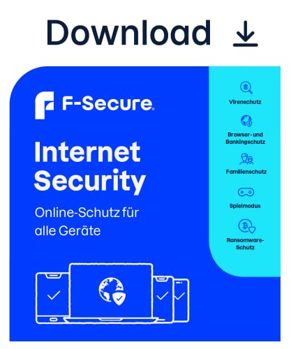 F-Secure Internet Security für alle Geräte | 1 Jahr | 1 Gerät | PC/Mac/Mobile | Aktivierungscode per Email von F-Secure