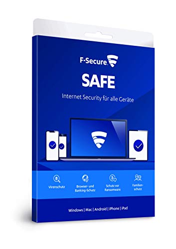 F-Secure SAFE Internet Security - 1 Jahr / 5 Geräte für Multi-Plattform (PC, Mac, Android und iOS) [Aktivierungscode in Boxverpackung] von F-Secure