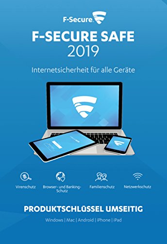 F-Secure SAFE Internet Security 2019 - 1 Jahr/3 Geräte für Multi Plattform (PC, Mac, Android und iOS) von F-Secure