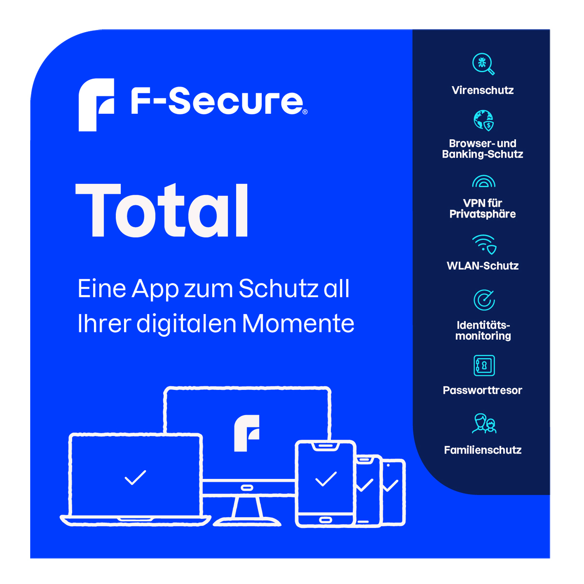 F-Secure Total + Data Recovery [5 Geräte - 1 Jahr] [Vollversion] von F-Secure