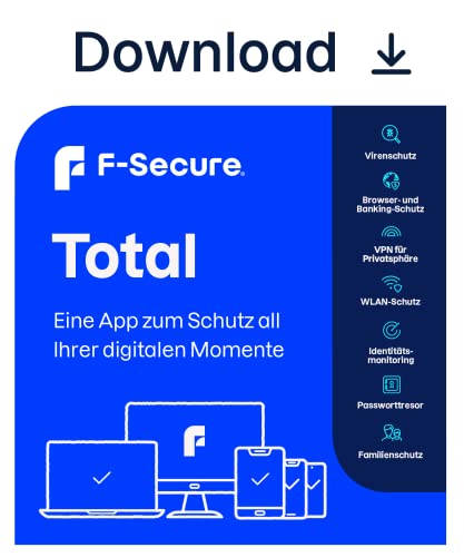 F-Secure Total | 1 Jahr | 3 Geräte | PC/Mac/Mobile | Aktivierungscode per Email von F-Secure