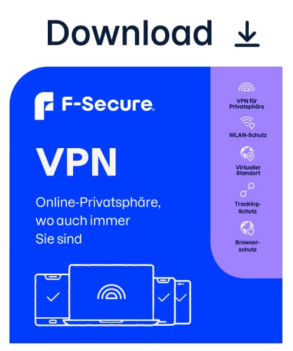 F-Secure VPN | 1 Jahr | 3 Geräte | PC/Mac/Mobile | Aktivierungscode per Email von F-Secure
