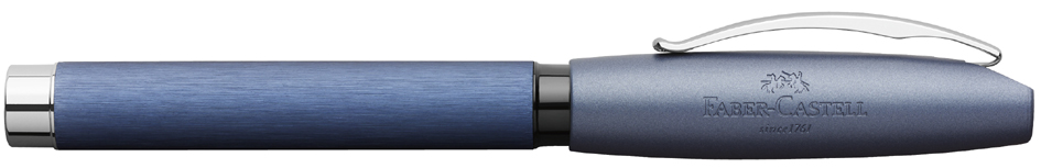 FABER-CASTELL Füllhalter Essentio Aluminium, blau, M von Faber-Castell