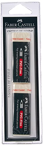 Faber-Castell – Blister 2 Radiergummi Goldfaber weiß von Faber-Castell