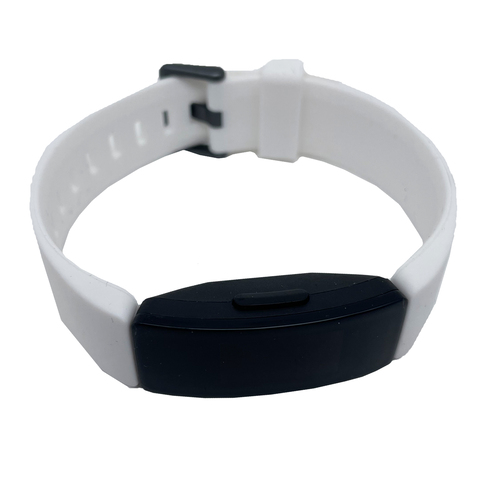 Fitbit Inspire HR Silikonarmband weiß Kunststoffgehäuse schwarz von Fitbit