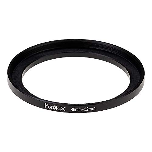 Fotodiox Metal Step Up Ring Filter Adapter, Anodized Black Aluminum 46mm-52mm, 46-52 mm von Fotodiox