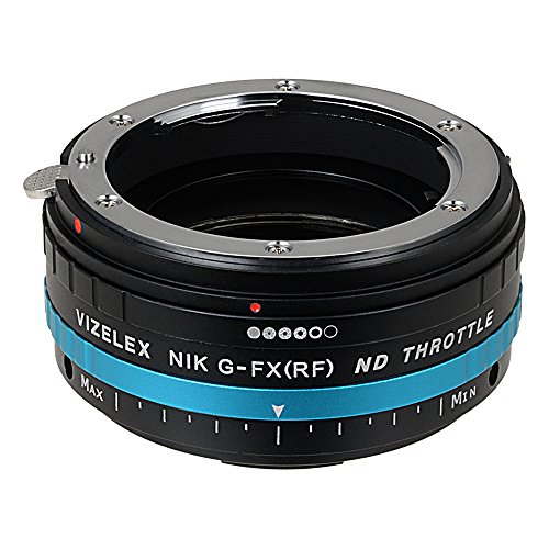 Vizelex ND Throttle Lens Mount Adapter from Fotodiox Pro - Nikon G (FX, DX & Older) Lens to Fujifilm X-Series Mirrorless Camera Adapter, for X-Mount Camera Bodies (X-Pro1, X-E1, X-M1, X-A1, X-E2, X-T1) w/ Built-In Variable ND Filter (ND2-ND1000) von Fotodiox