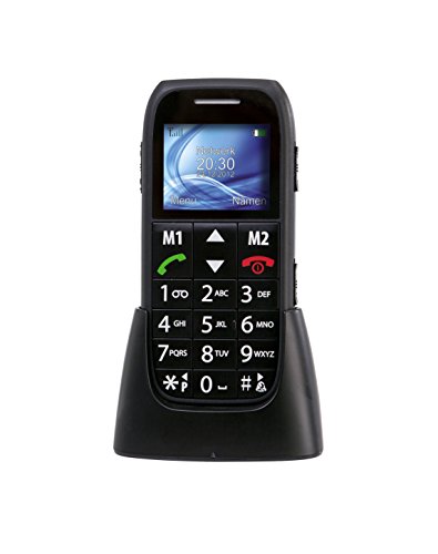 Fysic FM-7500 Seniorentelefon mit extragroßen Tasten mit Tischladegerät - Großtastentelefon für Senioren - Schwarz von Fysic