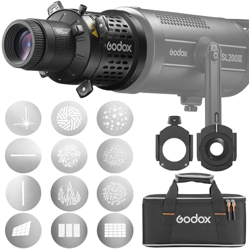 GODOX BLP Projektor, Snoot Fotografie für Bowens Mount S30 SL60W SL60IIBi VL150 VL150II M300D M600D CB60 CB100C CB200B 100X 200X 300D LED Dauerlicht (BLP KIT1) von GODOX
