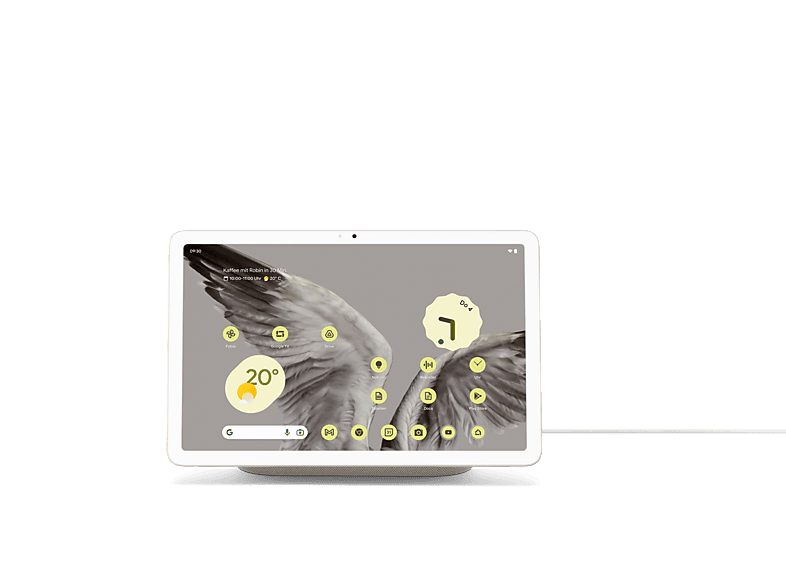 GOOGLE Pixel Tablet mit Lautsprecher-Ladedock, Tablet, 128 GB, 11 Zoll, Porcelain von GOOGLE