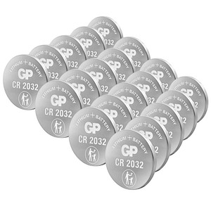 20 GP Knopfzellen CR2032 3,0 V von GP