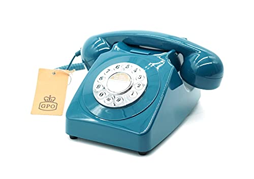 GPO 746PUSHAZU Nostalgie Telefon im 70er Jahre Design Azurblau von GPO