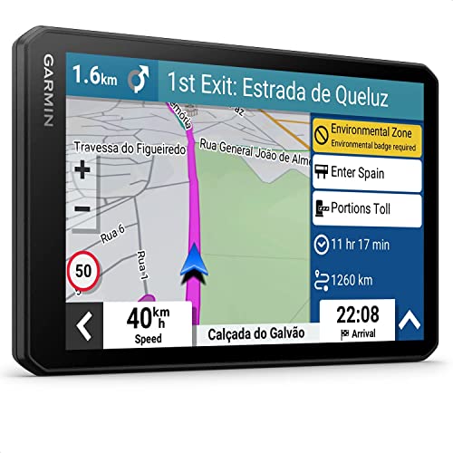 Garmin DriveCam 76 – Navigationsgerät mit integrierter Dashcam, Kollisionswarner und Spurhalteassistent. 7 Zoll (17,8 cm) HD-Display, 3D-EU-Karten mit Umweltzonen, Verkehrsinfos in Echtzeit, Schwarz von Garmin