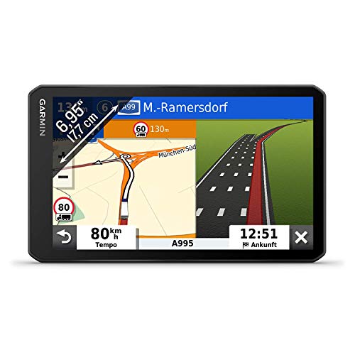 Garmin dēzl LGV700 MT-S – LKW-Navi mit 6,95“ (17,7 cm) Touchdisplay & vorinstallierten 3D-EU-Navigationskarten. Live Traffic Verkehrsinfo, fahrzeugspezifisches Routing, Warnhinweise, Parkplatz-Finder von Garmin