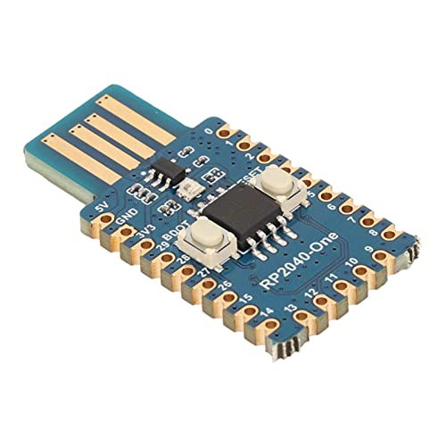 Garsent RP2040 Mikrocontroller mit USB-A-Stecker, Dual Core 264 KB SRAM 2M Flash-Entwicklungskit mit Umfangreichen Schnittstellen, Unterstützung für C, für C++, für Python-Entwicklung von Garsent