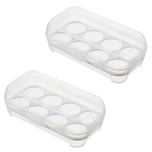 Gatuida Eierkorb 2 Stück Aufbewahrungsbox Für 8 Eier Pp Weiß Tragbar Herzförmige Pfanne von Gatuida