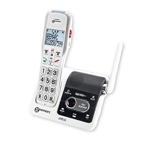Geemarc Amplidect 595 U.L.E.- Hochverstärktes schnurloses Telefon mit Anrufer-ID, Anrufbeantworter und Blockierfunktion von Anrufern, kompatibel mit Hörgeräten, UK-Version von Geemarc