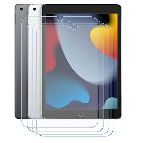4 Stück Panzerglas Schutzfolie für Apple iPad 10.2 2021 (10,2"), 9H Härte Gehärtetes Glas Panzerglasfolie Anti-Kratzer/Anti-Fingerabdruck/Anti-Fall Displayschutzfolie. von Generic