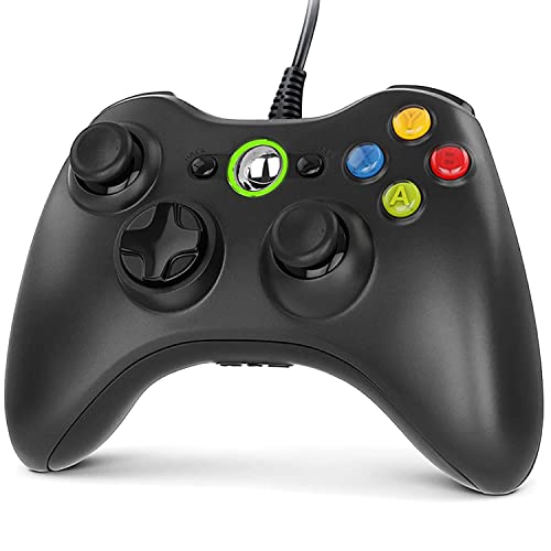 Gezimetie Controller für Xbox 360, Gamepad Joystick mit USB Kabel, Wired Gamepad für Microsoft Xbox 360 und Xbox 360 Slim/Windows PC(Windows 7/8/8.1/10/XP/Vista) von Gezimetie